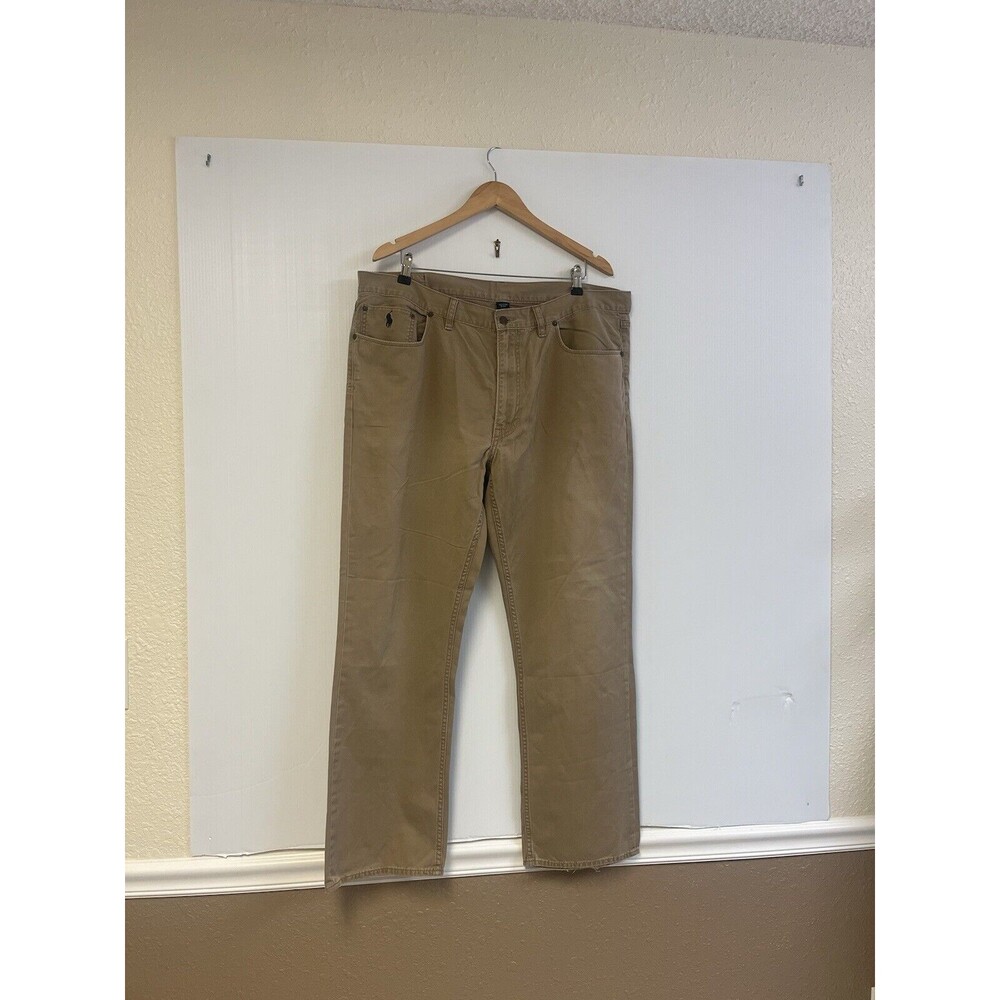 Polo Ralph Lauren Straight Relaxed Fit Pants Mens 40x 30Tan Khaki Mid Rise Chino